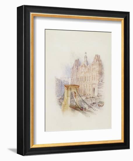 Paris: Hotel De Ville-J. M. W. Turner-Framed Giclee Print