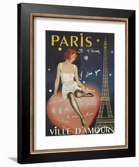 Paris I Love You-Vintage Apple Collection-Framed Giclee Print