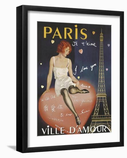 Paris I Love You-Vintage Apple Collection-Framed Giclee Print