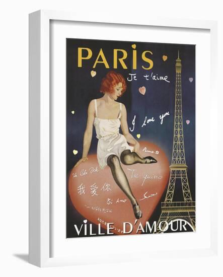 Paris I Love You-Vintage Apple Collection-Framed Giclee Print