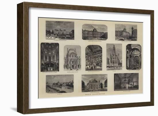 Paris Illustrated-null-Framed Giclee Print