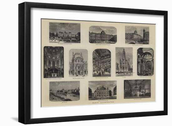 Paris Illustrated-null-Framed Giclee Print