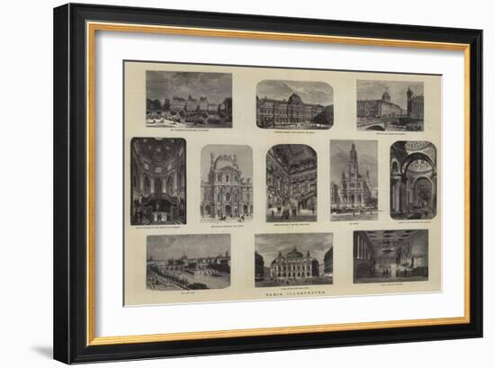 Paris Illustrated-null-Framed Giclee Print