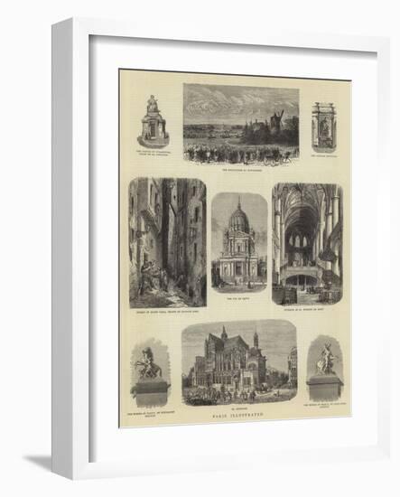 Paris Illustrated-Guido Bach-Framed Giclee Print