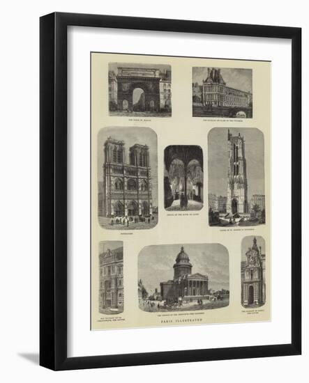 Paris Illustrated-null-Framed Giclee Print