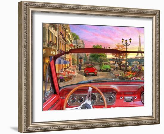 Paris in a Car-Dominic Davison-Framed Art Print