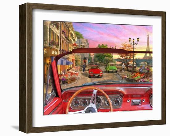 Paris in a Car-Dominic Davison-Framed Art Print