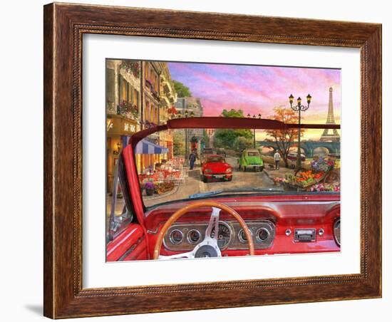 Paris in a Car-Dominic Davison-Framed Art Print