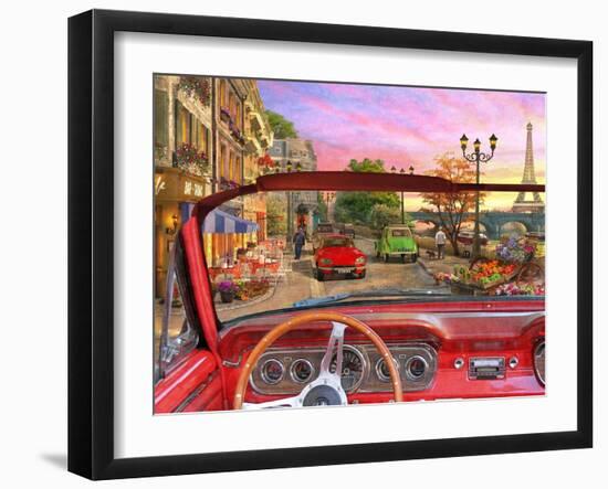 Paris in a Car-Dominic Davison-Framed Art Print