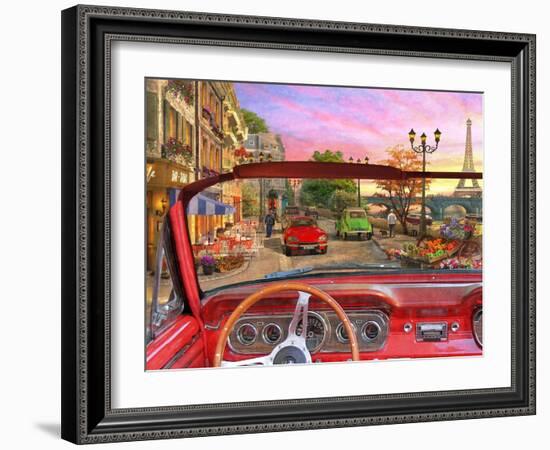 Paris in a Car-Dominic Davison-Framed Art Print