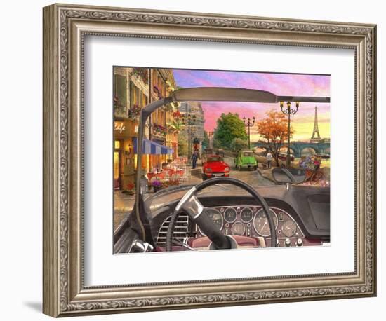 Paris in a Car-Dominic Davison-Framed Art Print