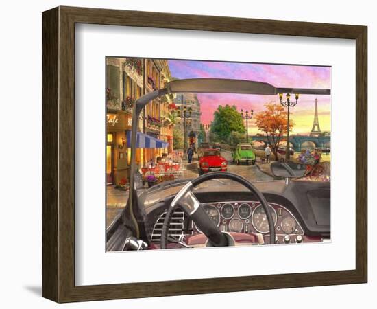 Paris in a Car-Dominic Davison-Framed Art Print