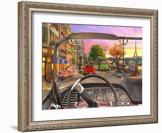 Paris in a Car-Dominic Davison-Framed Art Print