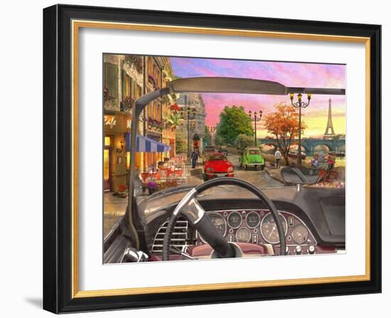 Paris in a Car-Dominic Davison-Framed Art Print