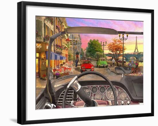 Paris in a Car-Dominic Davison-Framed Art Print