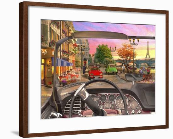 Paris in a Car-Dominic Davison-Framed Art Print