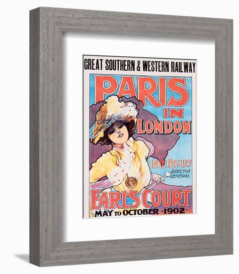 Paris In London, Great Southern & Western Railway-Imre Kiralfy-Framed Art Print