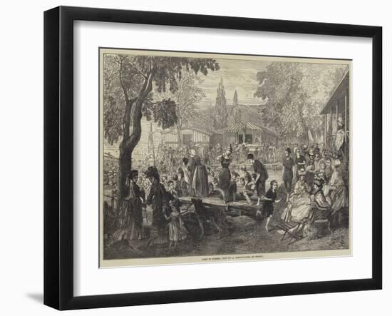 Paris in Summer, Bain De La Grenouillere, at Croissy-null-Framed Giclee Print