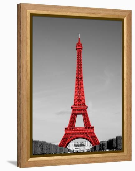 Paris in the Day in Red Border-Emily Navas-Framed Stretched Canvas