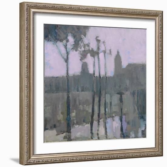 Paris in the Rain, 2016-Michael G. Clark-Framed Giclee Print