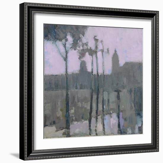 Paris in the Rain, 2016-Michael G. Clark-Framed Giclee Print