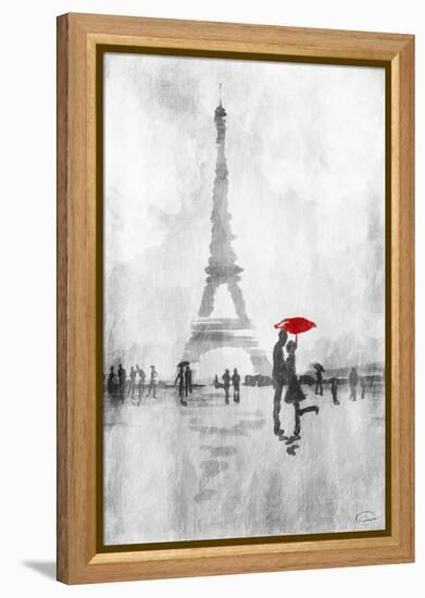 Paris In The Rain-OnRei-Framed Stretched Canvas