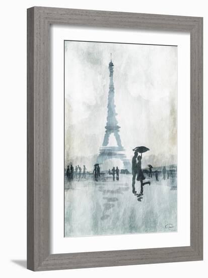 Paris in the rain-OnRei-Framed Art Print