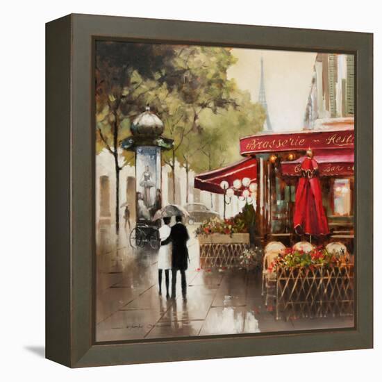 Paris in the Rain-E. Anthony Orme-Framed Stretched Canvas