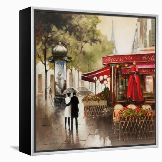 Paris in the Rain-E. Anthony Orme-Framed Stretched Canvas