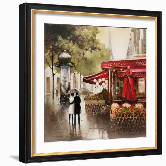 Paris in the Rain-E. Anthony Orme-Framed Art Print