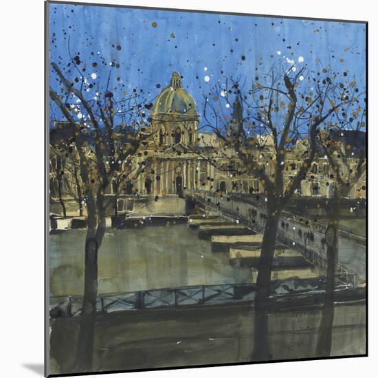 Paris in Winter, Passarelle des Arts-Susan Brown-Mounted Giclee Print