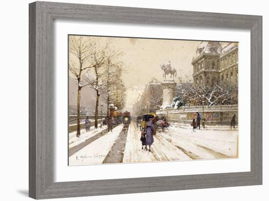 Paris in Winter-Eugene Galien-Laloue-Framed Giclee Print