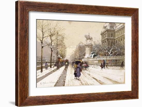 Paris in Winter-Eugene Galien-Laloue-Framed Giclee Print