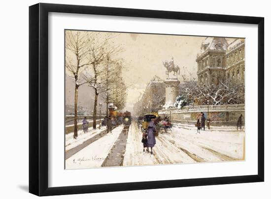 Paris in Winter-Eugene Galien-Laloue-Framed Giclee Print