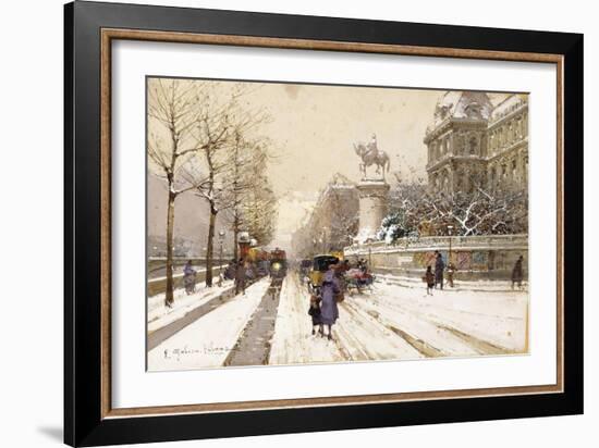 Paris in Winter-Eugene Galien-Laloue-Framed Giclee Print