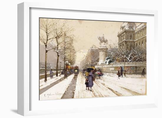 Paris in Winter-Eugene Galien-Laloue-Framed Giclee Print