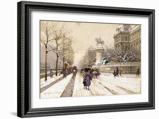 Paris in Winter-Eugene Galien-Laloue-Framed Giclee Print