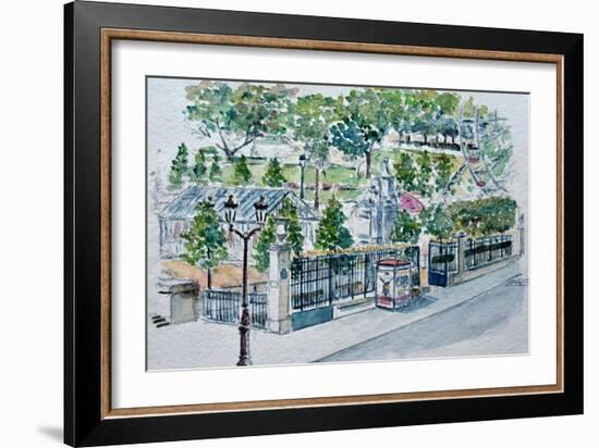 Paris, Jardin Des Tuileries-Anthony Butera-Framed Giclee Print