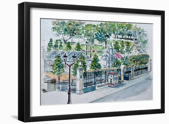 Paris, Jardin Des Tuileries-Anthony Butera-Framed Giclee Print
