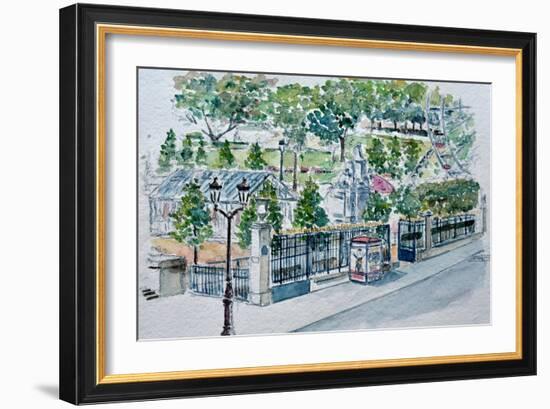 Paris, Jardin Des Tuileries-Anthony Butera-Framed Giclee Print