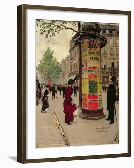 Paris Kiosk, Early 1880s-Jean Béraud-Framed Giclee Print