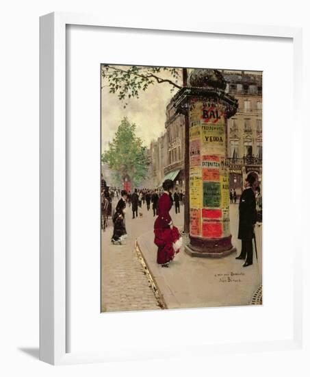 Paris Kiosk, Early 1880s-Jean Béraud-Framed Giclee Print