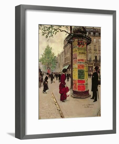 Paris Kiosk, Early 1880s-Jean Béraud-Framed Giclee Print