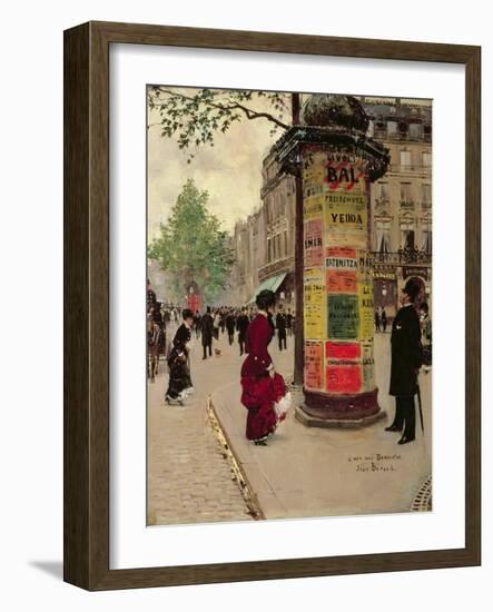 Paris Kiosk, Early 1880s-Jean Béraud-Framed Giclee Print