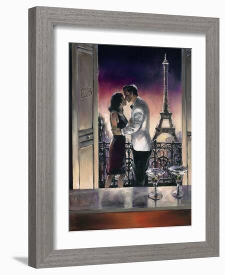 Paris Kiss-Brent Heighton-Framed Art Print