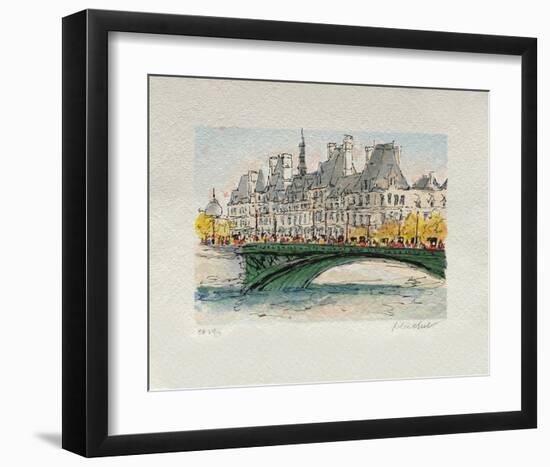 Paris, L'Hôtel De Ville-Urbain Huchet-Framed Collectable Print