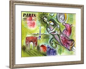 Paris, l'Opera, 1965-Marc Chagall-Framed Giclee Print