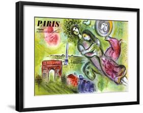 Paris, l'Opera, 1965-Marc Chagall-Framed Giclee Print