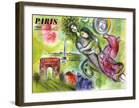 Paris, l'Opera, 1965-Marc Chagall-Framed Giclee Print