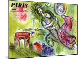Paris, l'Opera, 1965-Marc Chagall-Mounted Giclee Print